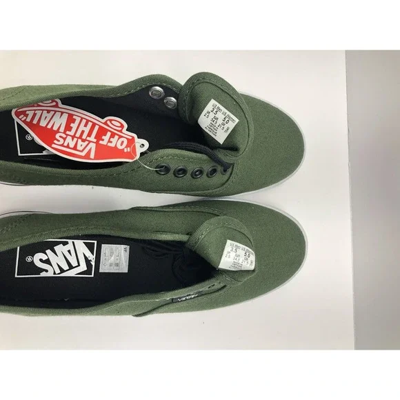 VANS Authentic Green Lace Up Sneakers Womens Size 5 Men 3.5 - Picture 3 of 10
